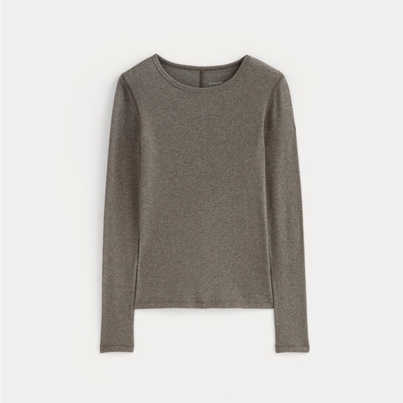 Everlane The Luxe Rib Long-Sleeve Crew washed heather fatigued - Picture 5 of 6